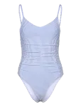 Becks&ouml;ndergaard - Striba Gathered Bea Swimsuit - Ujumisriided - XL