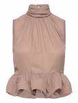Malina - Lune Halterneck Frilled Hem Blouse - Varrukateta - 34