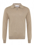 Davida Cashmere - Man Fine Knit Open Collar Sweater - V-kaelusega - L