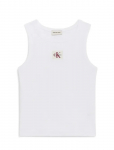 Calvin Klein Jeans - A - Woven Label 2X2 Cotton Rib T - Varrukateta - XS