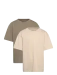 Minymo - T-Shirt Ss Loose Fit (2-Pack) - L&uuml;hikeste varrukatega - 128