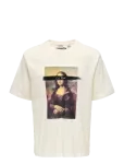 ONLY & SONS - Onsmonalisa Rlx Ss Lic Tee Vd - L&uuml;hikeste varrukatega - XS