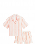 Tommy Hilfiger - Ss Shirt Linen Pj Shorts Set - Pidžaamad (komplektid) - XL