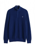 Gant - Waffle Knit Half-Zip Sweater - Poolpika lukuga džemprid - XL