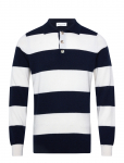 Davida Cashmere - Man Collar Striped - Pikkade varrukatega kootud polos&auml;rgid - L