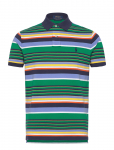 Polo Ralph Lauren - Custom Slim Fit Striped Mesh Polo Shirt - L&uuml;hikeste varrukatega - M