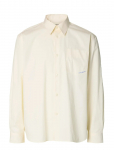 Selected - Slhrlxhotel Amour Emb Ls Shirt - Triibulised s&auml;rgid - XL