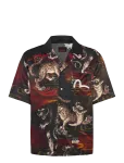 Evisu - Leopard Aop Ss Shirt - L&uuml;hikeste varrukatega s&auml;rgid - S