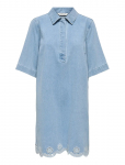 ONLY - Onlbelle Ss Half Placket Dnm Dress Sij - L&uuml;hikesed kleidid - M