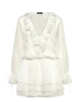 Gina Tricot - Long Sleeve Frill Mini Dress - L&uuml;hikesed kleidid - 34