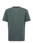 Tom Tailor - Structured Serafino T-Shirt - L&uuml;hikeste varrukatega - M
