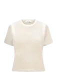 Laagam - Lumea Ecru Logo T-Shirt - L&uuml;hikeste varrukatega - S/36