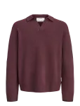 Jack & Jones - Jcolegacy Knit Split Neck Polo - Pikkade varrukatega kootud polos&auml;rgid - M