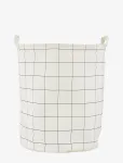 House Doctor - Laundry Bag, Hdsquares, White, Blac - Pesukorvid - 50X40CM