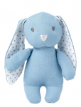 Teddykompaniet - Elina, Rabbit In Cotton And Linen Fabric, Blue - Pehmed loomad - H:20CM