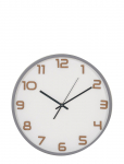 House Nordic - Selma - Wall Clock, Grey, Silent Movement &Oslash;35 Cm - Seinakellad - 35X35X4.5CM