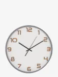 House Nordic - Selma - Wall Clock, Grey, Silent Movement &Oslash;35 Cm - Seinakellad - 35X35X4.5CM