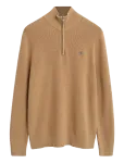 Gant - Cotton Merino Ribbed Half Zip - Poolpika lukuga džemprid - L