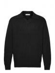 Selected - Slhdry Ls Knit Relaxed Open Polo - Pikkade varrukatega - XXL