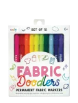 Ooly - Fabric Markers 12 Pcs - Doodlers - Pliiatsid - ONE SIZE