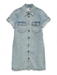 Vero Moda Girl - Vmjennie Ss Short Denim Dress Ga Girl - L&uuml;hikeste varrukatega vabaajakleidid - 164