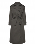 Weekday - Oversized Double-Breasted Canvas Trench Coat - Vihmamantlid - S