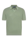 Polo Ralph Lauren - Linen Johnny-Collar Sweater - L&uuml;hikeste varrukatega kootud polos&auml;rgid - S