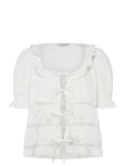By Ti Mo - Poplin Bow Blouse - L&uuml;hikeste varrukatega - XS