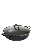 Satake - 30 Cm Tractor Pan In Lightweight Cast Iron Honeycomb Ceramic Coating - Pots - 30 CM