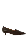 Lauren Ralph Lauren - Francesca Glazed Leather Loafer Pump - Kontsakingad - 36