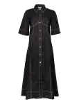 Ganni - Organic Cotton Poplin Midi Shirt Dress - Maksikleidid - 32