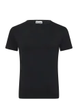 Weekday - Classic Rib T-Shirt - L&uuml;hikeste varrukatega - L