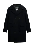 Superdry - Merchant Wool Blend Long Coat - Villased mantlid - S
