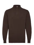 Barbour - Barbour Essential L/Wool Half Zip Knitted Jumper - Poolpika lukuga džemprid - XXL