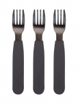 Filibabba - Silikone Gafler 3-Pak - Stone Grey - S&ouml;&ouml;giriistad - L14CM