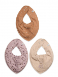 Pippi - Bandana Bib Girl -Aop (3-Pack) - Pudip&otilde;lled - ONE SIZE