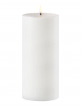 UYUNI Lighting - Outdoor Led Pillar Candle, White, 8,4X20 Cm - Plokkk&uuml;&uuml;nlad - H20CM