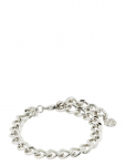 Pilgrim - Charm Curb Chain Bracelet Silver-Plated - K&auml;eketid - ONE SIZE