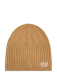 Lauren Ralph Lauren - Embroidered-Logo Ribbed Cashmere Beanie - Kootud m&uuml;tsid - ONE SIZE
