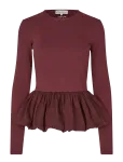 STINE GOYA - Rib / Light Cotton, Long Sleeve Balloon Top - Pikkade varrukatega - S