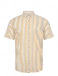 Lindbergh - Striped Cotton/Linen Shirt S/Sstriped Cotton/Linen Shirt S/S - L&uuml;hikeste varrukatega s&auml;rgid - XXXL