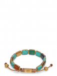 Nialaya - The Dorje Flatbead Collection - Turquoise, Blue Lapis, Red Jade, Brown Tiger Eye And Green Jade - K&auml;ev&otilde;rud - L