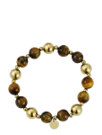 Bud To Rose - Kelly Bracelet Brown/Gold - P&auml;rlitega k&auml;ev&otilde;rud - ONE SIZE