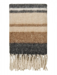 House Nordic - Jorun - Plaid, Wool Mix, Black/Brown, 130X170 Cm - Tekid ja pleedid - 170X130CM