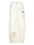 Coster Copenhagen - Embroidered Pants - Anna Fit - Barrel-teksad - 40