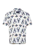Lindbergh - Cotton/Viscose Slub Aop Resort Shir - Vabaaja s&auml;rgid - S