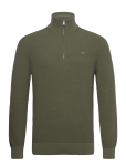 GANT - Micro Textured Cotton Half Zip - Poolpika lukuga džemprid - XXXL