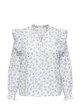 ONLY Carmakoma - Caridris Ls Frill Tape Top Aop - Pikkade varrukatega - 48