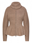 Monki - Rib Knit Peplum Zip Sweater - Kardiganid - XL