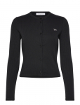 Maison Kitsune - Ribbed Baby Fox Cardigan Black - Kardiganid - L
